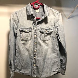 J. Crew Factory button down chambray shirt